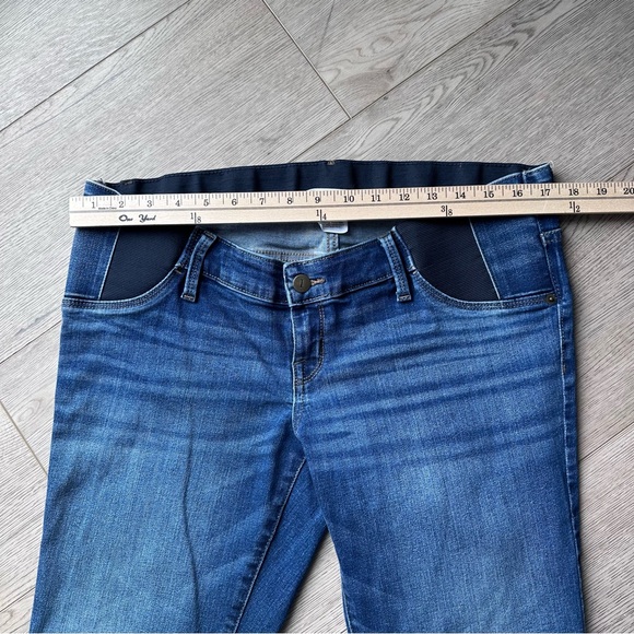 Isabel Maternity Skinny Bootcut Jeans 6/28R Dark Panel Medium Wash - Picture 3 of 5